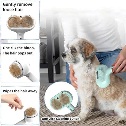 Steam Spray Dog Grooming Brush Unique Steam Brush for Dogs Luxury Grooming Brush Dog Steam Brush C